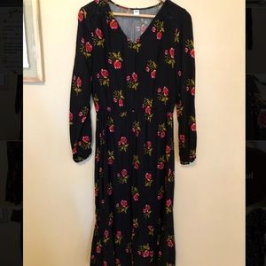 Old Navy Black Floral Dress